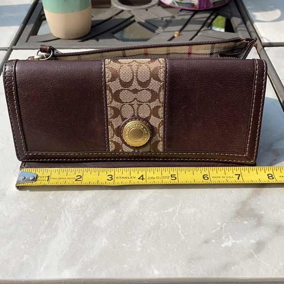 Coach trifold leather wallet - Picture 7 of 9